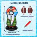 Inflatable Football Target Toss Game for Adults Fun Throwing Training Game with Mini Footballs Sports Pool Floats Water Games for Beach Indoor Outdoor Activities Yard Family Birthday Party Favor
