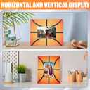 8 Pcs Basketball Picture Frame Sports Athletics Fits 4 x 6 Inches Basketball Wooden Photo Frame Sport Graduation Gifts for Sports Party Team Display Pictures Tabletop Home Office Decor