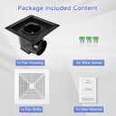 Fanspex Bathroom Ceiling Exhaust Fan, 11.4" Panel Household Bath Vent Ventilation Fan with 1.0 Sones Quiet Operation, 110 CFM