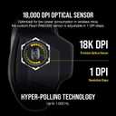 Corsair Dark CORE RGB PRO Wireless/Wired FPS MOBA Gaming Mouse 18,000 DPI, Fast Response Time, 8 Programmable Side Buttons, Dynamic Multi-Color Backlighting Black