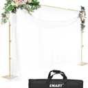 EMART Heavy Duty Backdrop Stand 8.5x10ft(HxW) Adjustable Background Support System Kit with Steel Base for Photography, Photo Backdrop Stand for Parties Birthday Video Studio - Gold