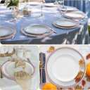 Zopeal 18 PCS Clear Charger Plates with Beaded Rim 13 Inch Plastic Round Charger Plates Bulk for Dinner Home Kitchen Wedding Party Tabletop(Rose Gold)