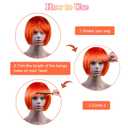 27 Pieces Colored Wigs Funky Colorful Wigs Three Styles Neon Party Wigs with Heart Shape Sunglasses and Wig Cap for Women Cosplay Bachelorette Party,Halloween
