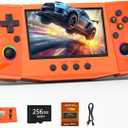 RegiisJoy R50 Ultra 50000 in 1 Handheld Game Console, 4.5 Inch IPS Screen Retro Gaming Consoles Main Emulators, Portable Mini Pocket Arcade 4000mAh Battery,256G TF Card, Linux System (Orange)