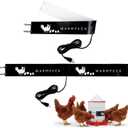 Remerry 2 Pack Chicken Water Heater Thermostat Bucket Belt Heated Strap for 2-5 Gal Buckets Chicken Waterer with 6ft Power Cord Self Regulating Heating Bucket Belt for Freezing Winter (Black)