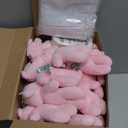 Wettarn 50 Sets Small Tiny Plush Bear Bulk 4.72 Inch Mini Stuffed Animals Small Bear Party Favors with Thank You Tags and Mesh Bags for DIY Keychain Birthday(Pink)