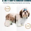 KUUBIA Pet Hair Dryer for Small-Sized Dogs and Cats | 2-in-1 Dog Hair Dryer with Self Cleaning Slicker Brush | Dog Blow Dryer | 300 Watts, Overheat Protection, Portable, Adjustable Temperature