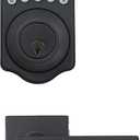 Traditional Electronic Keypad, Keyless Entry Door Lock Deadbolt with Handle Set, Easy Installation, Matte Black