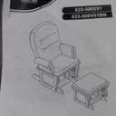 HOMCOM Nursery Glider Rocking Chair with Ottoman, Thick Padded Cushion Seating and Wood Base, Cream White