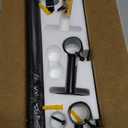 YaFex Heavy Duty Curtain Rods 32-60 Inch, 1 Inch Adjustable Black Curtain Rod for Windows,Short Window Treatment Rods with Aluminium Finials, Easy Installation