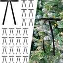 2 x 24 Pcs Black Velvet Bows Ornaments for Christmas Tree, Vintage Rustic Elegant Velvet Christmas Bows Tree Decorations, Indoor Home Decor for Wreath Mantle Gift Wrap Holiday Decor, 3/8'' W, 5 * 7 inch