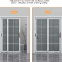 4FT Aluminum Bypass Sliding Door Hardware Kit, 2 Door System with Finger Pulls, Quiet & Smooth Rollers, Fits 1 3/8"-1 3/4" Door Thickness, Space Saving Closet & Cabinet Sliding Track Set