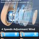 Neck Cooler for Hot Weather,Neck Fan Rechargeable Battery AC Unit,Person Neckband Wear Wireless Cool Plates Fast Charging Conditioning,Best Gifts for Father's Day Appreciation Mom Dad Child Birthday (Light Apricot)