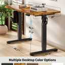 BIZUM Standing Desk Electric Adjustable Computer Desk-Stand up Desk Office Gaming Home Office Memory Desks 48x24 inches Black Frame/Rustic Brown Top, 47.2*23.6 Inch