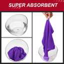 Oudain 200 Pcs Microfiber Cleaning Cloth 16x16 Inch Microfiber Towels for Car Ultra Absorbent Cleaning Rags Reusable Lint Free Streak Free Detailing Towel for Car Washing Drying Dusting (Purple)