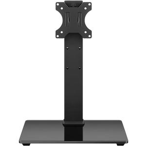 WKWKER Universal TV Stand for 13-32inch LED LCD Table Top Television Stand with 45 Degree Height Adjustable Swivel TV Stand Mount with Tempered Glass Base Max VESA 100x100mm