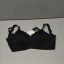 Vertvie Womens Seamless Bras No Underwire Supportive Wireless Push Up Full Coverage Bralette Comfort Scalloped T-Shirt Bra (Small, Black)