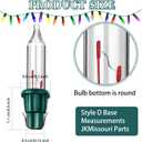 Mudder 200 Pieces 2.5V Replacement Christmas Tree Light Bulbs 50/100/150/200 Count Mini Incandescent Wire String Light Replacement Bulbs for Xmas Tree Decoration (Green Base with Warm White Bulb)