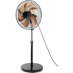18 Inch DC Oscillating Metal Stand Pedestal Fan | 5 speed settings, adjustable height 47.1"-55.1", oscillating metal fan for industrial, commercial and greenhouse cooling, Large
