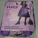 Spooktacular Creations Light-up Witch Costume for Girls, Toddlers Print Witch Outfit Set for Kids Halloween Dress Up Parties (L)