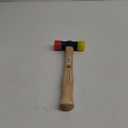 Estwing - DFH-12 Rubber Mallet - 12 oz Double-Face Hammer with Soft/Hard Tips & Hickory Wood Handle - DFH12,Black Red & Yellow (12-Inch)