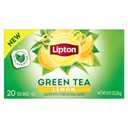 Lipton Lemon Green Tea Bags, Flavored, Unsweetened Teabags for Hot Tea or Iced Tea with Caffeine and Flavonoids, 20 Total Tea Bags, Set of 6 (BB: September 10, 2025)