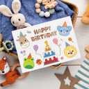 2 x Cute 1st Birthday Card, First Birthday Decorations for Boy Girl, 1 Year Old Gift Ideas for Baby Kids