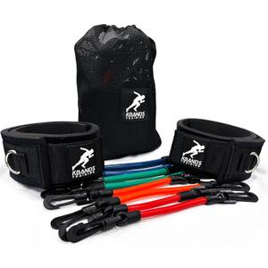 Kbands | Speed and Strength Leg Resistance Bands | Includes Speed 101 and Agility FX Digital Training Programs - Sizes for Youth, Intermediate, and Advanced Athletes (Blue, Green, Red, Orange)
