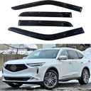 IG Window Visors Fit for 2014-2021 Acura MDX, Out-Channel Rain Guards Vent Wind Deflectors 4PC, Car Accessories for 14-21 Acura MDX