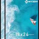 18x24 Picture Frame Set of 2, Scratch-Proof Black Frame Lightweight yet Sturdy Display Poster Artwork 18 x 24 Horizontally/Vertically - Slide-In Strips|2 Packs|Black|18"x24"