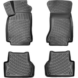 Audi A5 Sportback & S5 Sportback 2018-2025 (No Coupe or Cabriolet Models) Floor Mats 3D Custom Fit Rubber Car Mats Laser Measured Floor Liners All Weather Heavy Duty TPE (Front & Rear)