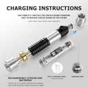 PKSTVB Upgrade App Control OBW Dueling Lightsaber, Smooth Swing 16 Sound Effects 3 Light Effects, 16 Colors and Infinite Change Metal Light Saber for Adults (RGB-OBW), 92cm Length