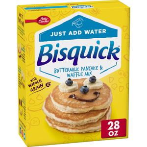 2 x Betty Crocker Bisquick Buttermilk Pancake and Waffle Mix, Made with Whole Grain, Just Add Water, 28 oz, BB: 23 JUL 2026
