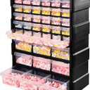 Elevon Hardware and Craft Cabinet 14.8" W x 6.3" D x 18.7" H, 39 Drawers, Black