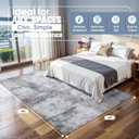 6x9 Area Rugs for Living Room Rug Washable: Abstract Rug for Dining Room Bedroom Carpet Non Slip 6 by 9 Indoor Modern Nursery Home Office Blue Grey
