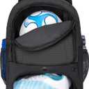 Soccer Ball Bag-Backpack for Basketball,Volleyball with Cleat Shoes and Ball Compartment for Sports Team,Trainning (Black)