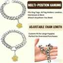 Silver Dog Collar Cuban Link Dog Chain Collar Durable Metal with Buckle Fixed Length Thick Pet Necklace for Small Medium Dogs (19MM, 16 Inch)
