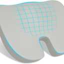 Seat Cusion, Relief Pressure Memory Foam Cusion for Office Chairs & Car Seat, Ergonomic Design Seat Cusion for Tailbone Pain Relief, Sciatica & Back Support (Grey, Cusion)