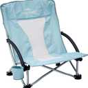 ABSCONDO Low Beach Chair for Camping, Picnic, Sporting,Lightweight Camping Chair for Adults,Folding Beach Chair with Cup Holder & Carry Bag(1pcs)