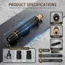 High Pressure Power Washer Nozzle with Connector Set, 3-Spray Mode Direct Spray Gun, Leak-Proof Power Jet Wand for Cleaning Car, Yard, Patio, Pets & Driveway