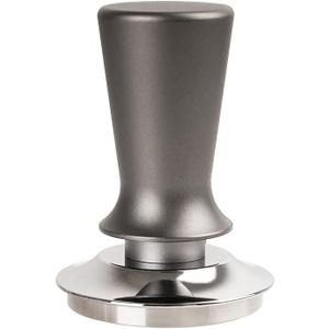 watchget 58mm Espresso Tamper, Coffee Tamper with Calibrated Spring Loaded Flat Stainless Steel Base Barista Espresso Accessories, Silver