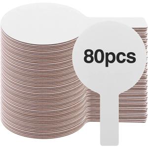 80 Pieces Dry Erase Answer Paddles Handheld Double Sided Paddles Mini White Boards Small White Board Dry Erase Signs Auction Paddles for Students Classroom Voting Games