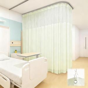 180" W X 84"L/15x7FT Inherent Flame Retardant Hospital Curtain Room Divider, Grommet Flame Resistant Cubicle Curtains Medical Privacy Curtain for Hospital, Medical Clinic, Lab, School, White