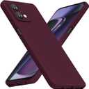 LoeoeL for Motorola Moto G Stylus 5G 2023 Phone Case Silicone, Minimalist Ultra Thin Slim Soft Rubber Gel Solid Color Matte TPU Cute Case for Women, Girly Design & Camera Cover, Burgundy Maroon