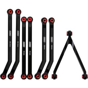 INJORA High Clearance Chassis Links Set for SCX24 C10 JLU Bronco Base Camp 4Runner Axial 1/24 RC Crawler CarBlack