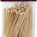 Ball End Bamboo Picks 6 Inch, 2400-Count Bulk Case, 24 Packs x 100, Decorative Appetizer Picks and Cocktail Skewers for Sliders, Sandwiches, Charcuterie and Catering