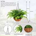 2 Set Fake Ferns with Hanging Baskets, UV Resistant Fake Hanging Ferns Plants, Outdoor Artificial Hanging Plants for Front Porch Garden Balcony Patio Home Decor, No Assembly