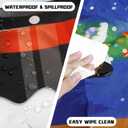 Round Fitted Tablecloth with Elastic Round Outdoor Tablecloths Christmas Fitted Table Covers for Tables Waterproof Reusable Vinyl Table Cloth for Indoor and Outdoor 40" (Round)