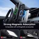 for iPhone 16 Pro 6.3-Inch with Magnetic Rotable Slim Kickstand Compatible with MagSafe Frosted Matte Shockproof Protective Phone Cover 6.3" 2024, Black