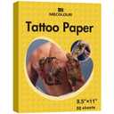 Printable Temporary Tattoo Paper for Inkjet Printer - 8.5"X11" DIY Personalized Image Transfer Sheet for skin (White-50 Sets)